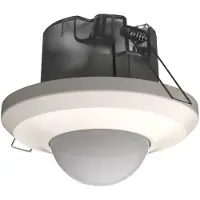 Theben 1040200 Präsenzmelder für UP- und Deckeneinbaumontage, weiß, 2 x Licht, 24 m Durchmesser LUXA 104 S360-200-24 DE-UP WH