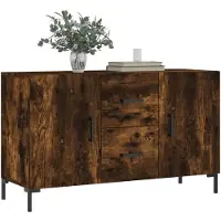 vidaXL Sideboard Räuchereiche 100x36x60 cm Holzwerkstoff