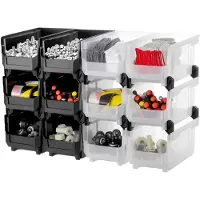 OEM Stapelbare Aufbewahrungsboxen, 12 Stück, 37,6 x 21,6 x 18 cm