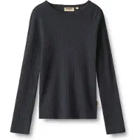 Wheat - Kid's Wool Silk T-Shirt L/S Alfie - Merinolongsleeve Gr 116 schwarz
