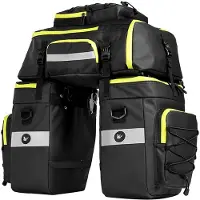 Merkloos Fahrradtasche Satteltasche Fahrradtaschen-Set - 3-in-1-Set - Laptopfach - Schwarz