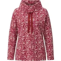 Sieh an! Trainingsshirt SIEH AN "Freizeit-Sweatshirt Sweatshirt", Damen, Gr. 46, rot (kirsche, champagner, bedruckt), Basic, Shirts Trainingsshirt