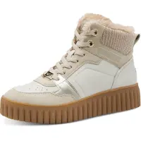 Marco Tozzi Damenschuhe Schnürstiefel Beige Freizeit