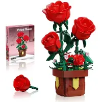 Merkloos Bausatz mit Rosen-Bonsai in Topf, 307 Teile