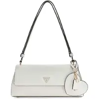 GUESS Schultertasche Umhängetasche Isobel Convertible Xbody Flap White weiß
