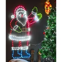 OEM Weihnachtsmann Outdoor Deko, 150 cm, 273 LEDs