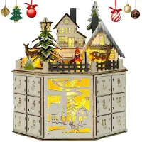 OEM Adventskalender mit 24 Schubladen, Holz, rechteckig, wiederverwendbar