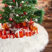 Sonstiges Weihnachtsbaumrock Rund Weiß Kunstpelz 122 cm