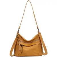 Irisaa Damen Schultertasche mit 2 Schulterriemen, Umhängetasche mit abnehmbarem