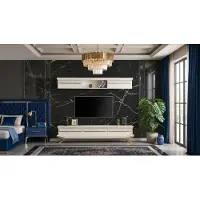 JVmoebel Unterblock Oberer Block Wohnzimmer Stil modern Farbe weiß neu praktisch