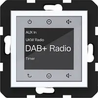 Hager WAN6011WG Radio Touch UP DAB+, A.x/C.x, lichtweiß glänzend