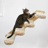 Merkloos Inovra – Kratenbretter, kletterfreundlich – Holztreppen für Katzen – Kratzbäume – Aus robustem Kiefernholz – Sichere Katzenmöbel – Ideal zum Klettern