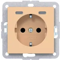 Hager WAS4055C12 Steckdose SCHUKO mit USB Typ C 2fach PD, 20W, A.x/C.x petal matt