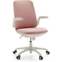 OEM Kinderdrehstuhl, Velours, klappbare Armlehnen, Lendenstütze, Rosa