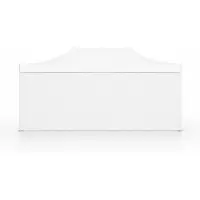 Ambitent Faltpavillon 3x6 m ALU Standard – Sechskantprofil 40 mm, Plane 450 g/m², 4 geschlossene Seitenwände, 62 kg - Weiß