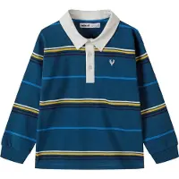 MINOTI - Poloshirt für Jungen, Langärmlig MN180 (146-152) (Petrol)
