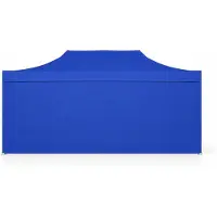 Ambitent Faltpavillon 3x6 m ALU Standard – Sechskantprofil 40 mm, Plane 450 g/m², 4 geschlossene Seitenwände, 62 kg - Blau