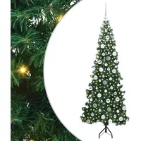 vidaXL Eckiger künstlicher Weihnachtsbaum Grün 180 cm PVC und Metall