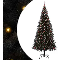vidaXL Weihnachtsbaum Schwarz 240 cm PVC