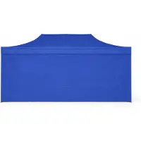 Ambitent Faltpavillon 4x8 m ALU Premium – Sechskantprofil 50 mm, Metallverbinder, Plane 450 g/m², 4 geschlossene Seitenwände, Rolltasche - Blau