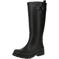 Verbenas Gummistiefel "LILI FUR SMOOTH", Damen, Gr. 41, Warmfutter, Normalschaft, schwarz, Naturkautschuk, unifarben, Schuhe Gummistiefel, Rainboots, Regenstiefel mit Warmfutter