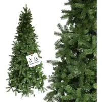OEM Weihnachtsbaum, schlank, 240 cm, 1544 Zweige, PVC, grün