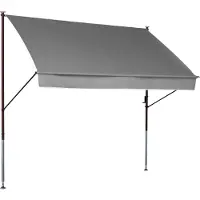 OEM Klemmmarkise Style grau, 250 cm, ohne Bohren