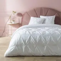 OEM Bettwäsche-Set 3-teilig, 260x240 cm, 100% Baumwolle, Weiß