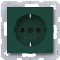 Hager WAS1100C07 Steckdose SCHUKO, Steckklemmen, A.x/C.x, jade, halbglänzend