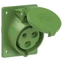 Pce 423-10 CEE-Anbausteckdose schräg (80x97mm) 32A 3p 10h IP44/IP54 42310