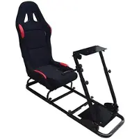 OEM Game-Simulator-Set, klappbarer Sport-Sitz, Stahl, Schwarz