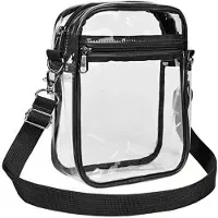 DONGKER Transparente Umhängetasche, PVC Durchsichtige Schultertasche Handtasche
