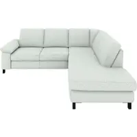 Set One By Musterring Ecksofa "MR365", grau (platin), B:240cm H:84cm T:219cm, 100% Polyester, Sofas, Ecksofa, Mit aufliegender 28 cm Armlehne,wahlweise in 3 Materialien,240 x 219cm
