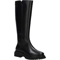 Josef seibel Stiefel "Rachel 05", Damen, Gr. 39, Textil, schwarz, Leder, Schuhe Stiefel, Blockabsatz, Langschaftstiefel mit Ziernähten, Weite G (=weit)