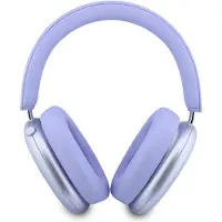 GUESS Metallischer Effekt Metall Schriftzug Logo Bluetooth ENC Over-Ear Kopfhörer Lila