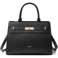 David jones - Damen Handtasche Elegante, Mittelgroße Henkeltasche, Schwarz