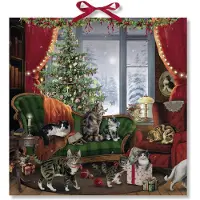 Sonstige Verlage Wand-Adventskalender - Katzen am Fenster