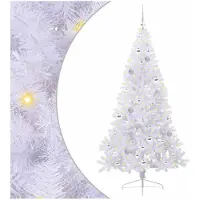 vidaXL Künstlicher Weihnachtsbaum Weiß 180 cm PVC und Stahl