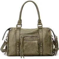 David jones - Damen Handtasche Wildleder, Umhängetasche Vintage, Khaki