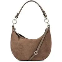 Caspar Wildleder Hobo Bag Damen Schultertasche aus echtem Leder mit verstellbare