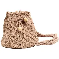 VOANZO Handgewebte Damentasche mit kleinem Fassungsvermögen, mit gestricktem Bau