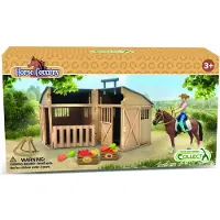 Collecta Spielfigur Horses - Reiter mit Pferd und Stall