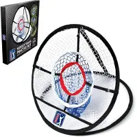 Merkloos Chipping-Netz Golfnetz Übungsnetz - 28,5 x 3,2 x 28,5 cm - Blau und Grün - Mit Pfosten - Klappbar