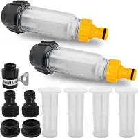 Merkloos Wasserfilter für Gartenschlauch, Set mit 2 Stück und Schnellkupplungen