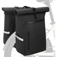 Merkloos Set aus 2 geräumigen Fahrradtaschen mit Laptopfach