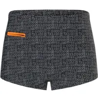 Witt Badehose "Badehose Badehose mit Reißverschluss-Tasche", Herren, Gr. 8, N-Gr, grau (schwarz, grau), Sportlich, Badehosen Badehose