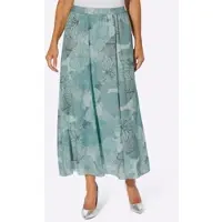 Sieh an! Schlupfrock SIEH AN "Schlupfrock Schlupfrock blickdicht gefüttert", Damen, Gr. 26, kalkmint, jade, bedruckt, Georgette, , Elegant, Röcke Schlupfrock