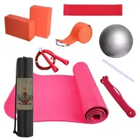 Merkloos Yoga-Set mit Matte und Widerstandsband
