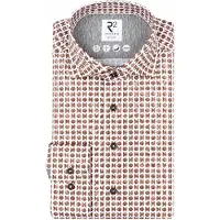 R2 Jerseyhemd Print Taupe - 45