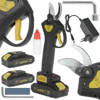 GEKO | Akku Elektrische Gartenschere, 2x 21V 2.0Ah Batterien, Akku Astschere, Elektrische Astschere für Garten Obstgärten, Elektrisch Garten Schere